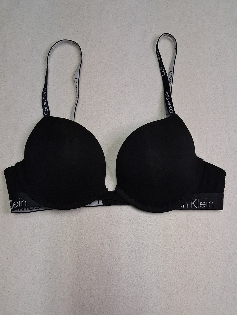 Calvin Klein Black Molded T-Shirt Bra with Branded Straps